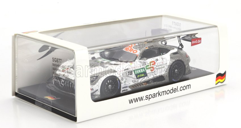 Spark-model Mercedes benz Amg Gt3 Evo Team Mucke Motorsport N 18 Dtm Season 2022 Maximilian Buhk 1:43 Bílá Šedá