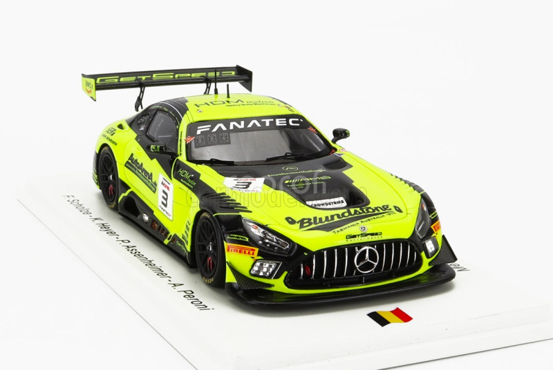 Spark-model Mercedes benz Amg Gt3 Team Getspeed N 3 24h Spa 2023 F.scholze - K.heyer - P.assenheimer - A.peroni 1:43 Žlutá Černá