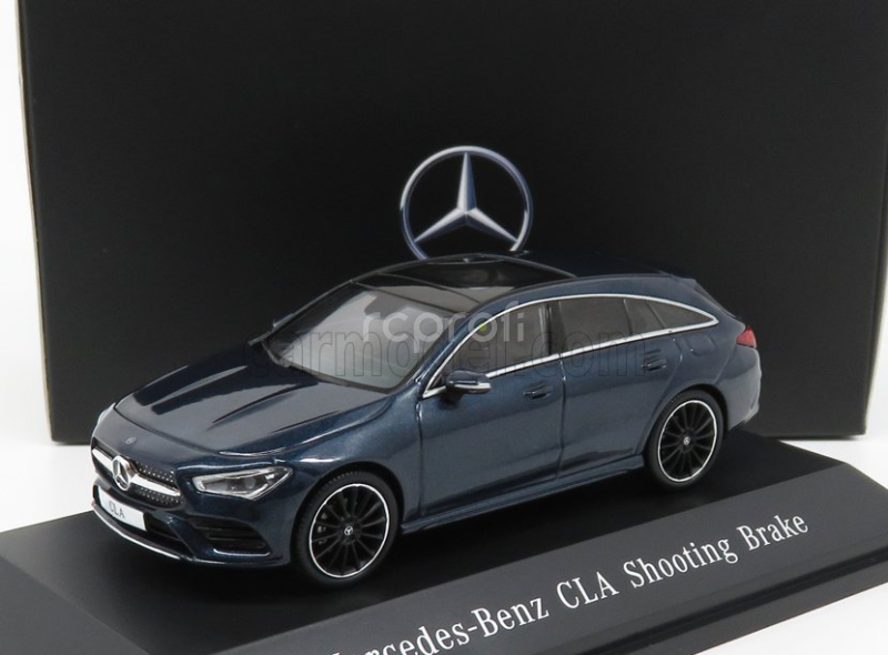 Spark-model Mercedes benz Cla-class Shooting Brake (x118) 2019 1:43 Denim Blue Met