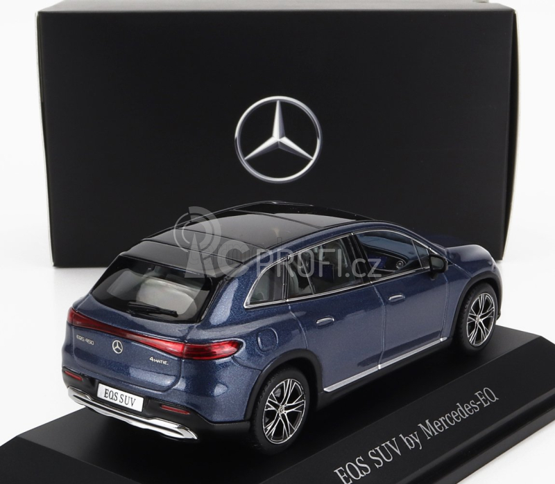 Spark-model Mercedes benz Eqs Suv (x296) Von Mercedes-eq 2022 1:43 Blue Met