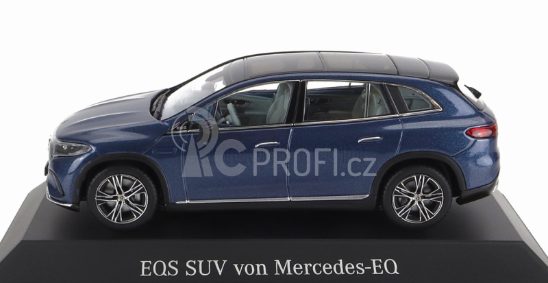 Spark-model Mercedes benz Eqs Suv (x296) Von Mercedes-eq 2022 1:43 Blue Met
