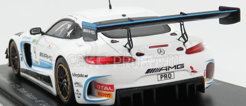 Spark-model Mercedes benz Gt-s Amg Gt3 Team Black Falcon N 4 8th 24h Spa 2017 L.stolz - A.christodoulou - Y.buurman 1:43 Bílá