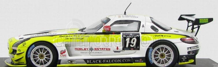 Spark-model Mercedes benz Sls Amg Gt3 N 19 19th 24h Spa 2012 O.morley - K.heyer - S.rosler - M.metzger 1:43 Bílá Žlutá