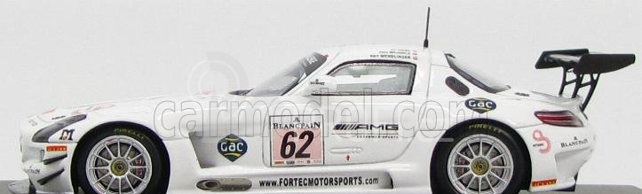 Spark-model Mercedes benz Sls Amg Gt3 Team Fortec Motorsport N 62 24h Spa 2013 O.webb - K.wendlinger - A.brundle 1:43 Bílá