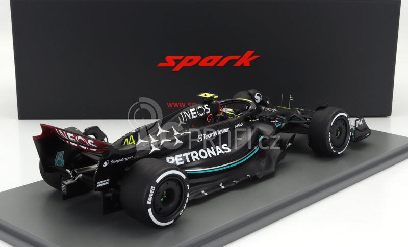 Spark-model Mercedes gp F1 W14 Team Mercedes-amg Petronas Formula One N 44 2nd Australian Gp 2023 Lewis Hamilton 1:18 Matt Black