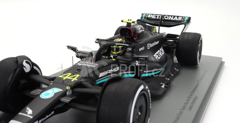 Spark-model Mercedes gp F1 W14 Team Mercedes-amg Petronas Formula One N 44 2nd Australian Gp 2023 Lewis Hamilton 1:18 Matt Black