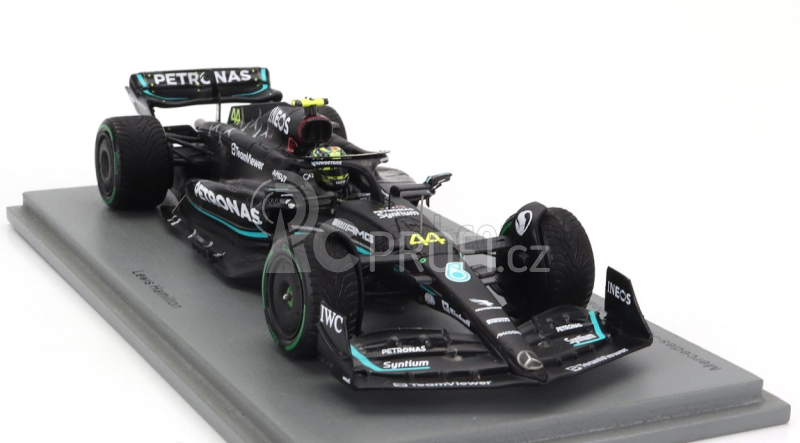 Spark-model Mercedes gp F1 W14 Team Mercedes-amg Petronas Formula One N 44 4th Monaco Gp 2023 Lewis Hamilton 1:43 Matt Black