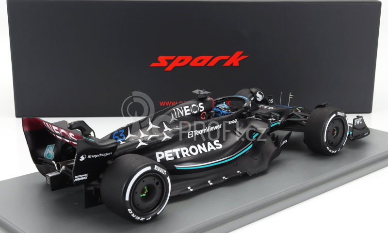 Spark-model Mercedes gp F1 W14 Team Mercedes-amg Petronas Formula One N 63 Season 2023 George Russel 1:18 Matt Black