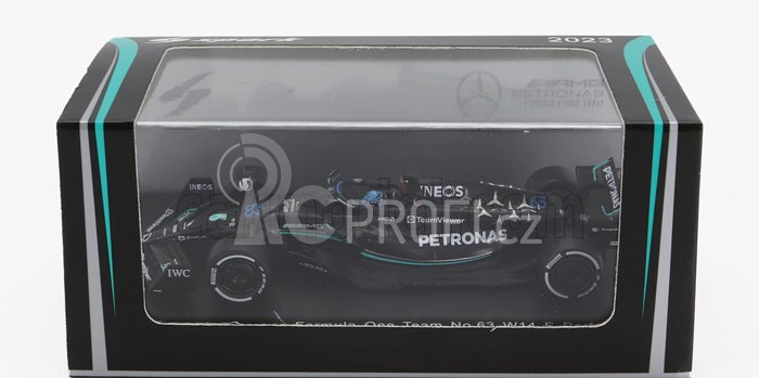 Spark-model Mercedes gp F1 W14 Team Mercedes-amg Petronas Formula One N 63 Season 2023 George Russel 1:64 Matt Black