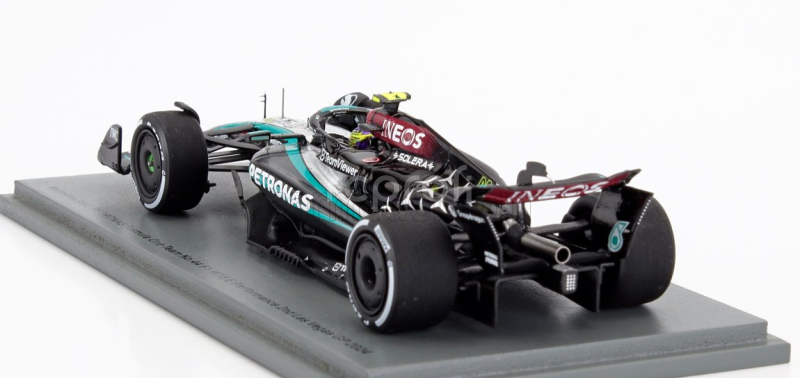 Spark-model Mercedes gp F1  W15 Eq Performance Team Amg Petronas Motorsport N 44 2nd Las Vegas Usa Gp 2024 Lewis Hamilton 1:43 Černá Stříbrná Zelená