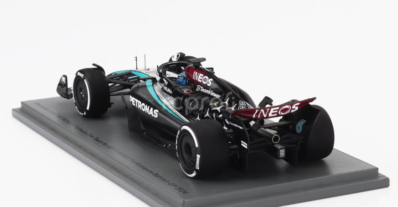 Spark-model Mercedes gp F1  W15 Eq Performance Team Amg Petronas Motorsport N 63 Bahrain Gp 2024 George Russell 1:43 Černá Stříbrná Zelená