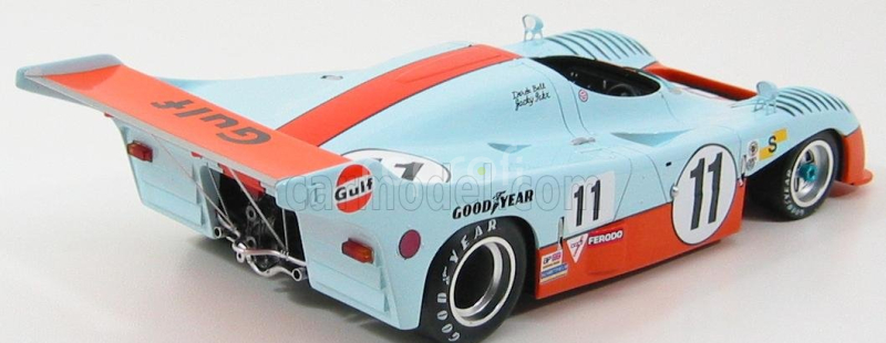 Spark-model Mirage Gr8 3.0l V8 Team Gulf Research Racing N 11 Winner 24h Le Mans 1975 Jacky Ickx - Derek Bell 1:18 Světle Modrá Oranžová