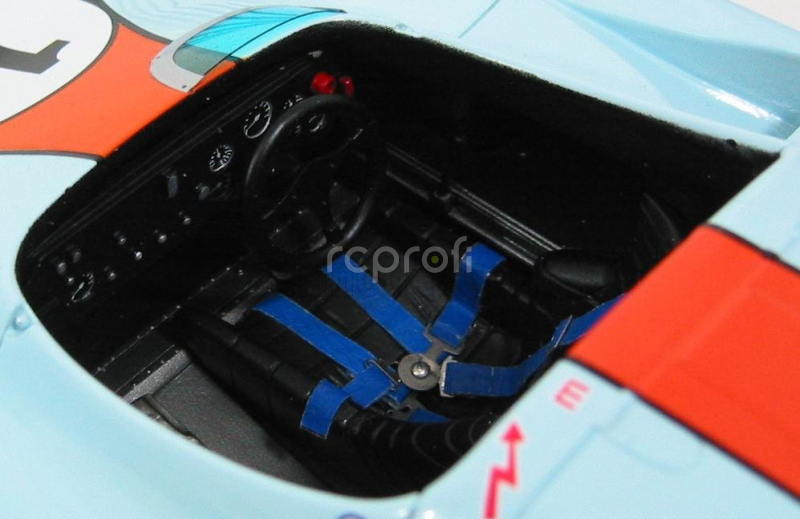 Spark-model Mirage Gr8 3.0l V8 Team Gulf Research Racing N 11 Winner 24h Le Mans 1975 Jacky Ickx - Derek Bell 1:18 Světle Modrá Oranžová