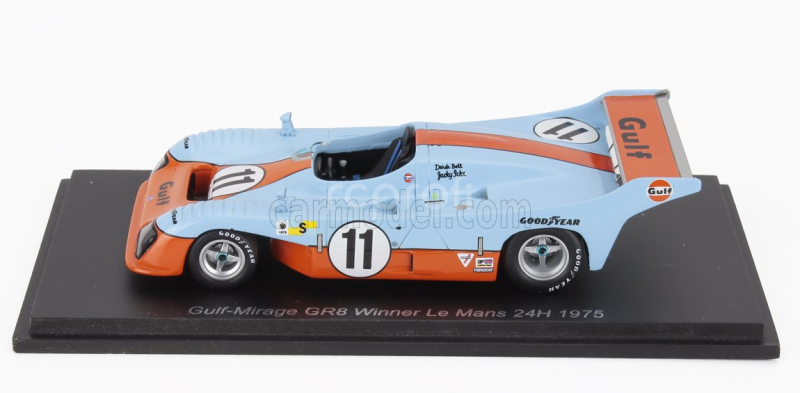Spark-model Mirage Gr8 3.0l V8 Team Gulf Research Racing N 11 Winner 24h Le Mans 1975 Jacky Ickx - Derek Bell 1:43 Světle Modrá Oranžová