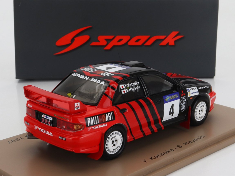 Spark-model Mitsubishi Lancer Evolution Iii N 4 Rally China 1997 Yoshihiro Kataoka - Satoahi Hayashi 1:43 Červená Černá