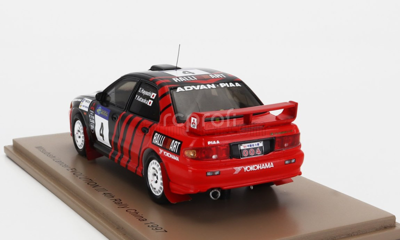 Spark-model Mitsubishi Lancer Evolution Iii N 4 Rally China 1997 Yoshihiro Kataoka - Satoahi Hayashi 1:43 Červená Černá