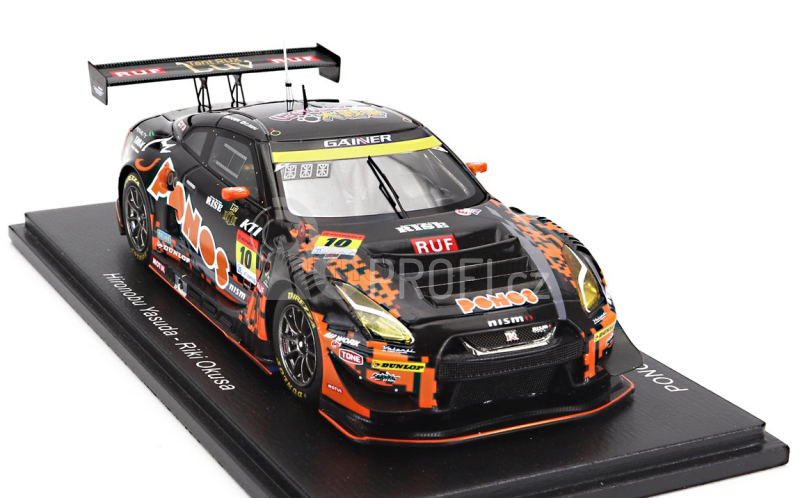 Spark-model Nissan Gt-r Nismo Team Ponos Gainer N 10 Gt300 Class Super Gt 2023 H.yasuda - R.okusa 1:43 Černá Oranžová