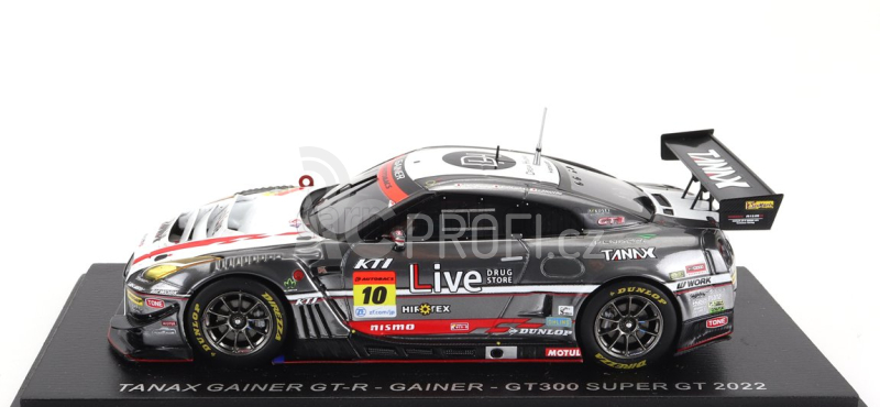 Spark-model Nissan Gt-r Team Gainer Tanax N 10 Gt300 Super Gt 2022 R.tomita - R.okusa 1:43 Bílá Šedá