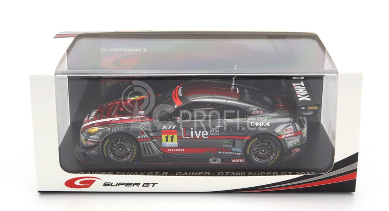 Spark-model Nissan Gt-r Team Gainer Tanax N 11 Gt300 Super Gt 2022 H.yasuda - K.ishikawa 1:43 Červená Šedá