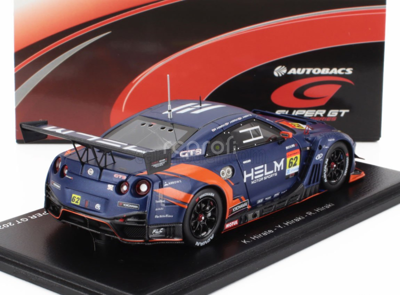 Spark-model Nissan Gt-r Team Helm Motorsports N 62 Gt300 Class Super Gt 2024 Kohei Hirate - Yuya Hiraki - Reiji Hiraki 1:43 Blue