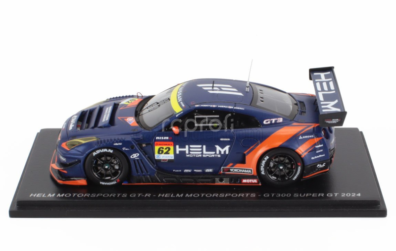 Spark-model Nissan Gt-r Team Helm Motorsports N 62 Gt300 Class Super Gt 2024 Kohei Hirate - Yuya Hiraki - Reiji Hiraki 1:43 Blue