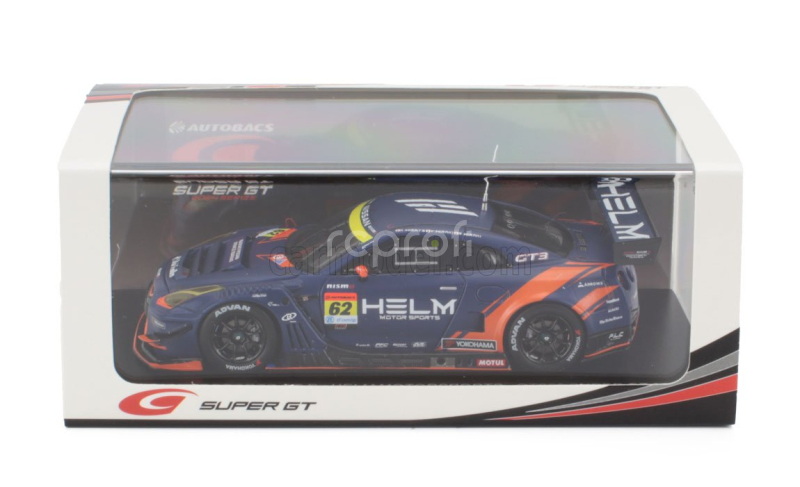 Spark-model Nissan Gt-r Team Helm Motorsports N 62 Gt300 Class Super Gt 2024 Kohei Hirate - Yuya Hiraki - Reiji Hiraki 1:43 Blue