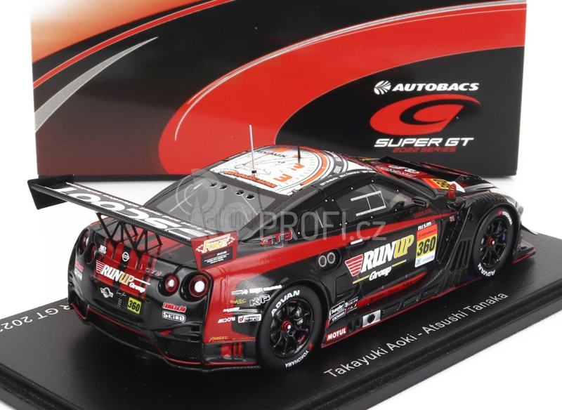 Spark-model Nissan Gt-r Team Runup Rivaux Tomei Sports N 360 Gt300 Super Gt 2022 T.aoki - A.tanaka 1:43 Černá Červená