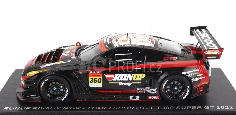 Spark-model Nissan Gt-r Team Runup Rivaux Tomei Sports N 360 Gt300 Super Gt 2022 T.aoki - A.tanaka 1:43 Černá Červená