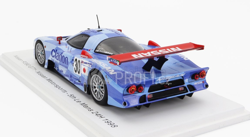 Spark-model Nissan R390 Gt1 3.5l Turbo Team Nissan Motorsport N 30 24h Le Mans 1998 M.krumm - J.nielsen - F.lagorce 1:43 Světle Modrá Bílá