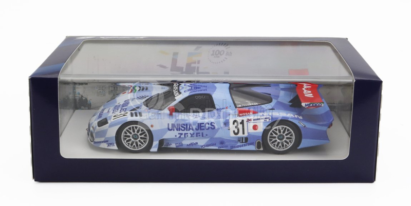 Spark-model Nissan R390 Gt1 3.5l Turbo Team Nissan Motorsport N 31 24h Le Mans 1998 A.montermini - E.comas - J.lammers 1:43 Světle Modrá Bílá