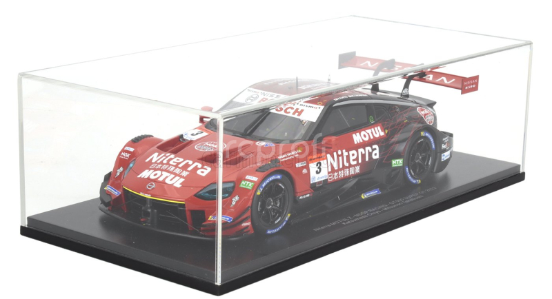 Spark-model Nissan Type Z Team Niterra Motul Nddp Racing N 3 Gt500 Class Super Gt 2023 Katsumasa Chiyo - Mitsunori Takaboshi 1:18 Červená Černá