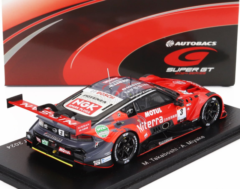 Spark-model Nissan Z Team Nismo Nddp N 3 Gt500 Class Super Gt 2024 Mitsunori Takaboski - Atsushi Miyake 1:43 Červená Černá