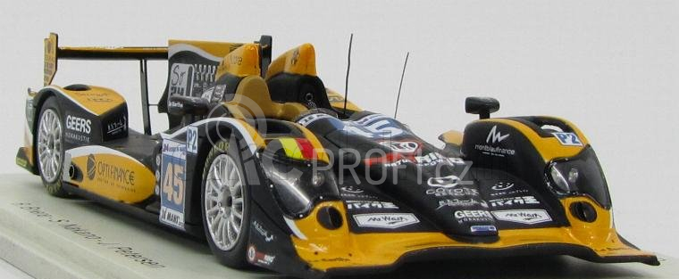 Spark-model Oreca 03 Team Boutsen Ginion Racing N 45 24th 24h Le Mans 2012 B.briere - S.nakano - J.petersen 1:43 Žlutá Černá