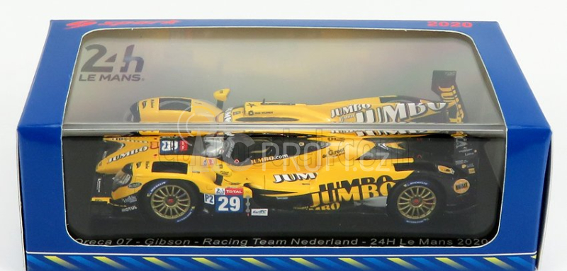 Spark-model Oreca 07 Gibson 4.2l V8 Team Netherland Racing N 29 24h Le Mans 2020 N.de Vries - G.van Der Garde - F.van Der Eerd 1:43 Žlutá Černá