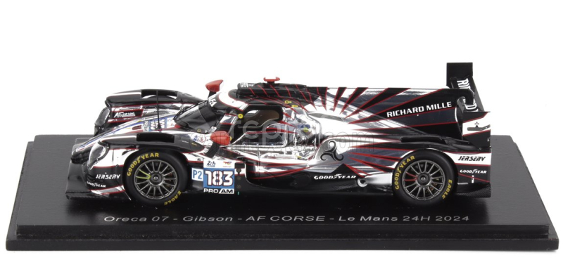 Spark-model Oreca 07 Gibson Gk428 4.2l V8 Team Af Corse N 183 24h Le Mans 2024 Nicolas Varrone - Francois Perrodo - Ben Barnicoat 1:43 Černá Bílá