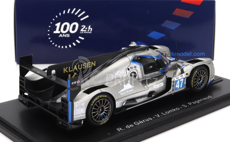 Spark-model Oreca 07 Gibson Gk428 4.2l V8 Team Cool Racing N 47 24h Le Mans 2023 R.de Gerus - V.lomko - S.pagenaud 1:43 Šedá Bílá Černá