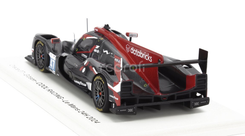 Spark-model Oreca 07 Gibson Gk428 4.2l V8 Team Cool Racing N 47 24h Le Mans 2024 Frederik Vesti - Matt Bell - Naveen Rao 1:43 Černá Červená