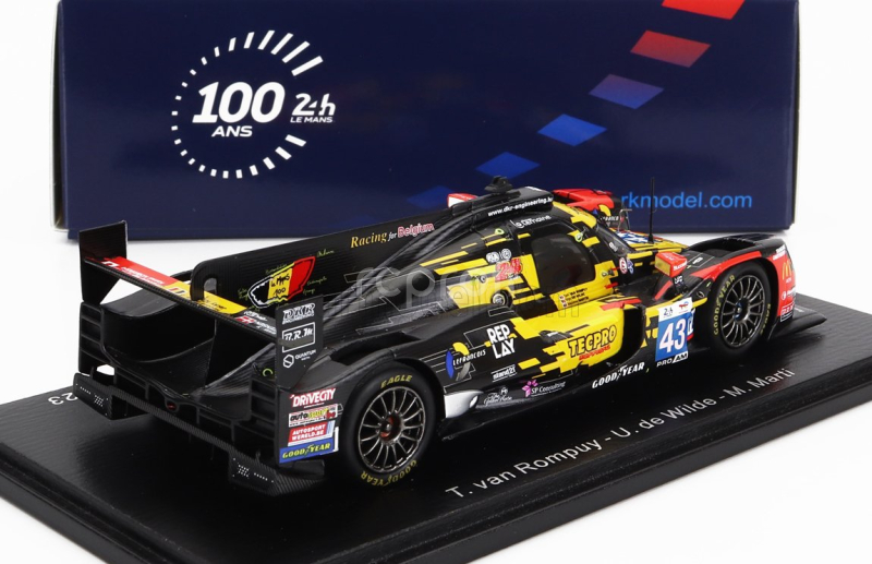 Spark-model Oreca 07 Gibson Gk428 4.2l V8 Team Dkr Engineering N 43 24h Le Mans 2023 M.martin - T.van Rompuy - U.de Wild 1:43 Žlutá Červená Bílá Černá