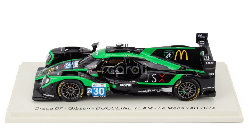 Spark-model Oreca 07 Gibson Gk428 4.2l V8 Team Duqueine N 30 24h Le Mans 2024 Jean Baptiste Simmenauer - James Allen - John Falb 1:43 Zelená Černá