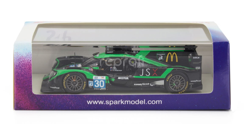 Spark-model Oreca 07 Gibson Gk428 4.2l V8 Team Duqueine N 30 24h Le Mans 2024 Jean Baptiste Simmenauer - James Allen - John Falb 1:43 Zelená Černá