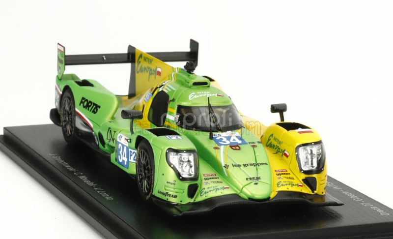Spark-model Oreca 07 Gibson Gk428 4.2l V8 Team Inter Europol Competition N 34 2nd Lmp2 Class 24h Le Mans 2024 Jakub Smiechowski - Clement Novalak - Vladislav Lomko 1:43 Zelená Žlutá