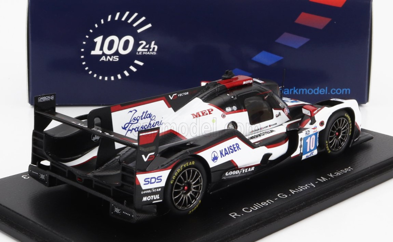 Spark-model Oreca 07 Gibson Gk428 4.2l V8 Team Vector Sport N 10 24h Le Mans 2023 G.aubry - R.cullen - M.kaiser 1:43 Bílá Černá