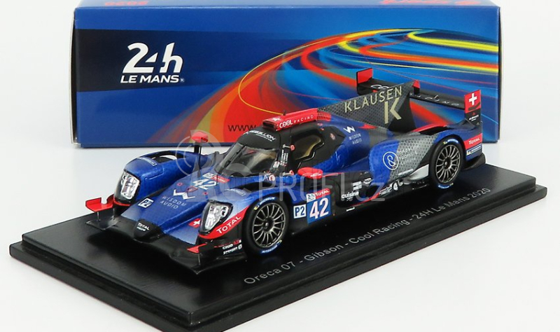 Spark-model Oreca 07 Gibson Team Cool Racing N 42 12th 24h Le Mans 2020 A.borga - A.coigny - N.lapierre 1:43 Modrá Červená