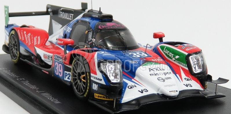 Spark-model Oreca 07 Gibson Team Graff Racing N 39 43th 24h Le Mans 2017 18th Lmp2 E.guibbert - E.trouillet - J.winslow 1:43 Červená Modrá Bílá