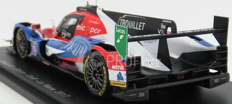 Spark-model Oreca 07 Gibson Team Graff Racing N 39 43th 24h Le Mans 2017 18th Lmp2 E.guibbert - E.trouillet - J.winslow 1:43 Červená Modrá Bílá