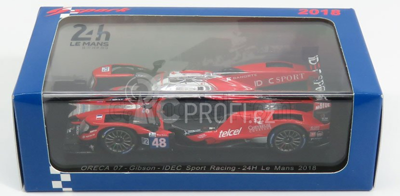 Spark-model Oreca 07 Gibson Team Idec Sport Racing N 48 24h Le Mans 2018 P.lafargue -p.l.chatin - M.rojas 1:43 Red