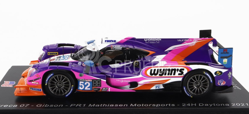 Spark-model Oreca 07 Gibson Team Mathiasen Motorsports N 52 24h Daytona 2021 B.keating - M.jensen - S.huffaker - N.lapierre 1:43 Bílá Fialová Oranžová