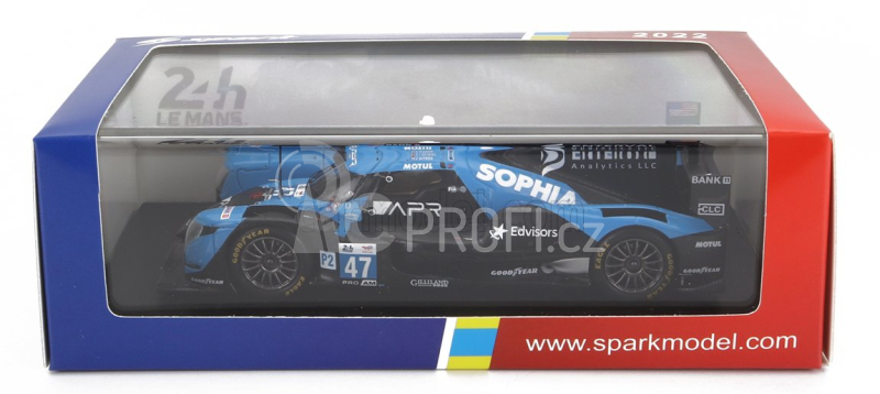Spark-model Oreca Gibson 07 Gk428 4.2l V8 Team Algarve Pro Racing N 47 24h Le Mans 2022 S.floersch - J.falb - J.aitken 1:43 Černá Světle Modrá