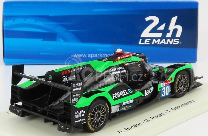 Spark-model Oreca Gibson 07 Gk428 4.2l V8 Team Duqueine N 30 24h Le Mans 2021 R.binder - T.gommendy - M.rojas 1:43 Zelená Černá