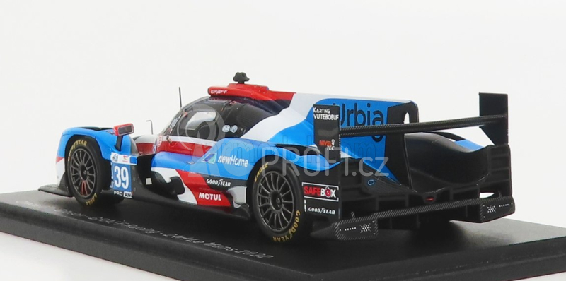 Spark-model Oreca Gibson 07 Gk428 4.2l V8 Team Graff Racing N 39 24h Le Mans 2022 E.trouillet - S.page - D.droux 1:43 Světle Modrá Červená Bílá